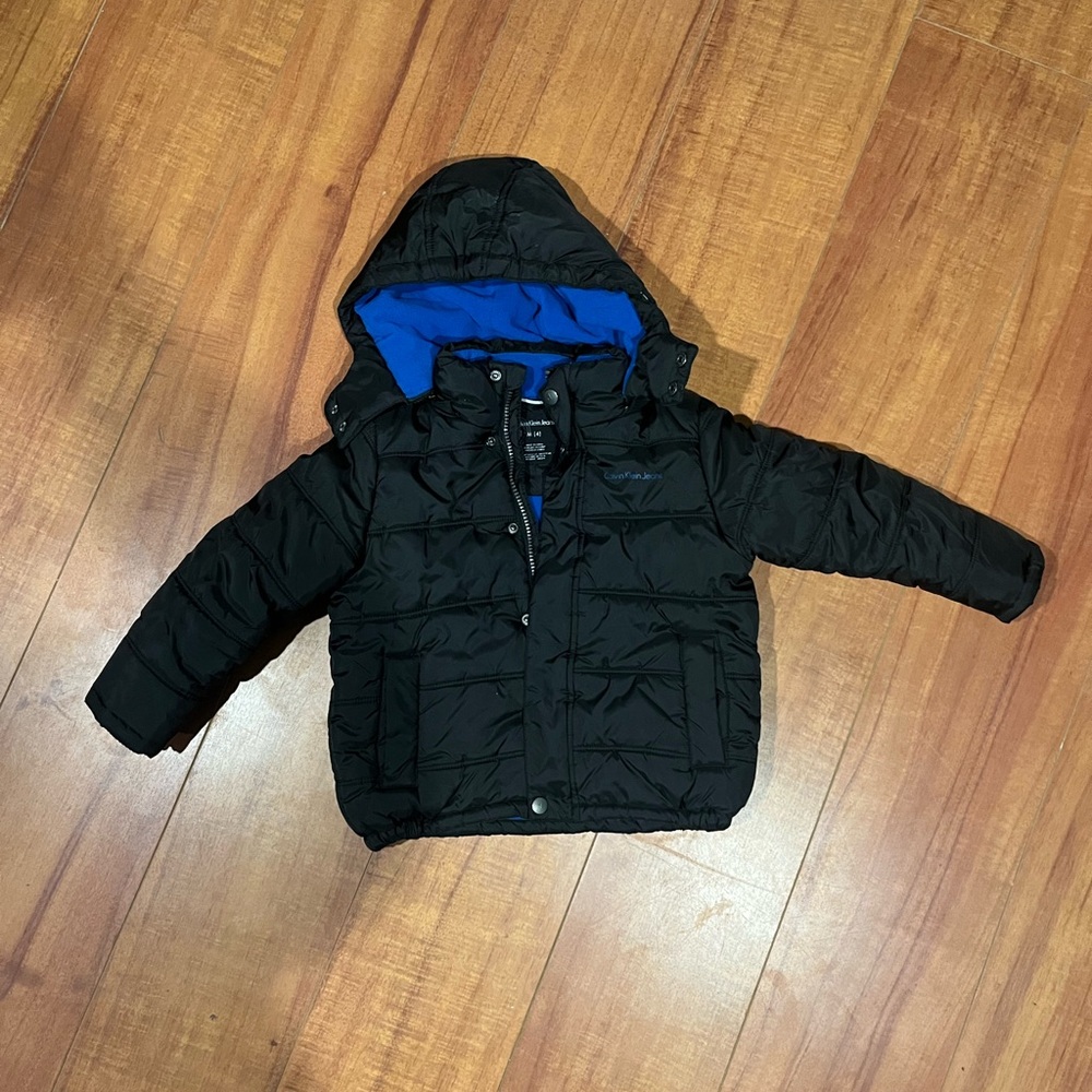Fleece lined puffer winter jacket